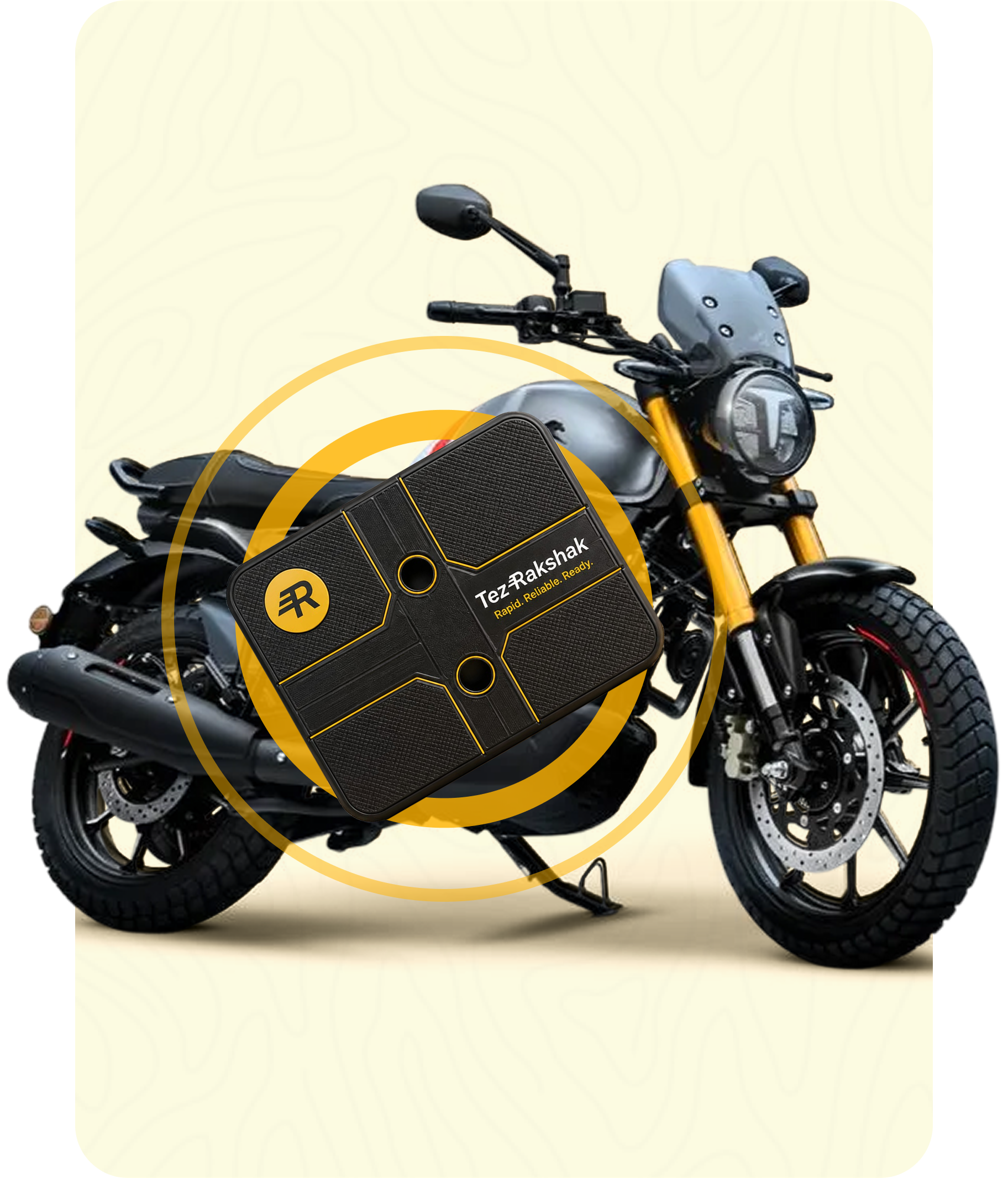 Tez Rakshak Device on Bike